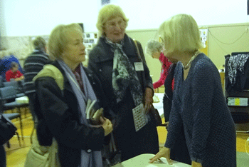 Speaking with U3A members after the talk